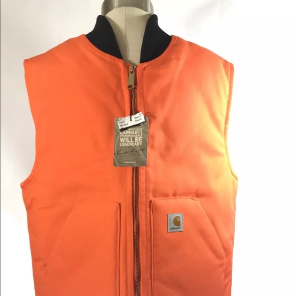 Nwt Carhartt Mens Sz M Orange Duck Vest 